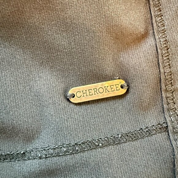 Cherokee Womens Black Scrub Pants With Elastic Waist & Cargo Pockets M Size - Picture 2 of 5